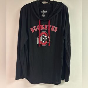 Ohio State University Buckeyes Jersey Soft Hooded Top Size XXL